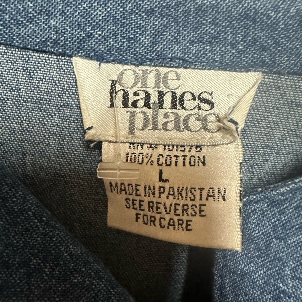 Beautiful One Hanes‎ denim jacket embroidery with sequins embellished sz L - Picture 7 of 12